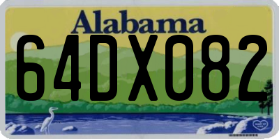AL license plate 64DX082
