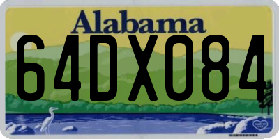 AL license plate 64DX084