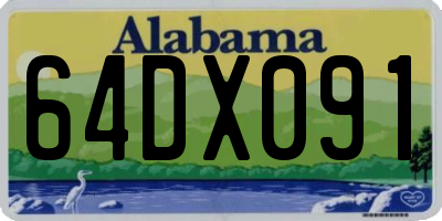 AL license plate 64DX091