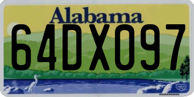 AL license plate 64DX097