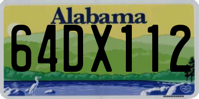 AL license plate 64DX112