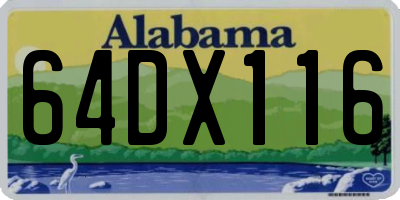 AL license plate 64DX116