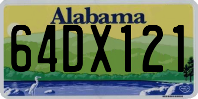 AL license plate 64DX121