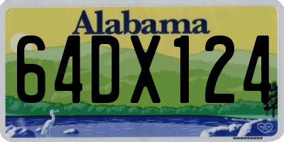 AL license plate 64DX124