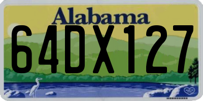 AL license plate 64DX127