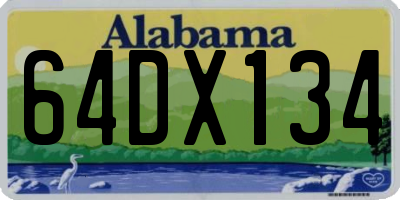 AL license plate 64DX134