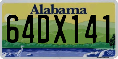 AL license plate 64DX141