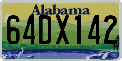 AL license plate 64DX142