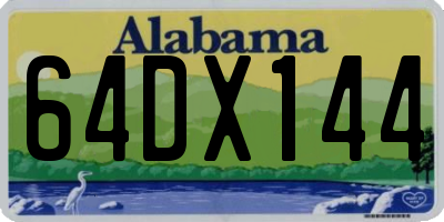 AL license plate 64DX144