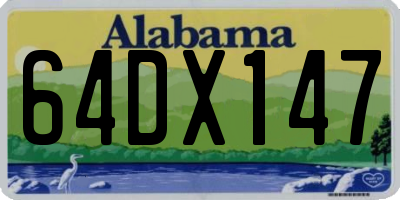 AL license plate 64DX147
