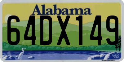 AL license plate 64DX149