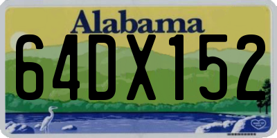 AL license plate 64DX152