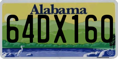 AL license plate 64DX160