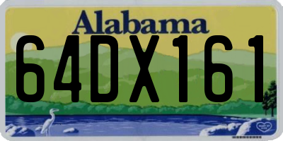 AL license plate 64DX161