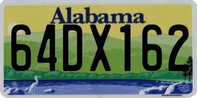 AL license plate 64DX162