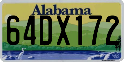 AL license plate 64DX172