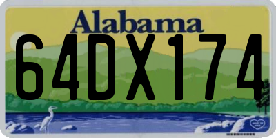 AL license plate 64DX174