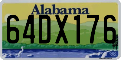AL license plate 64DX176