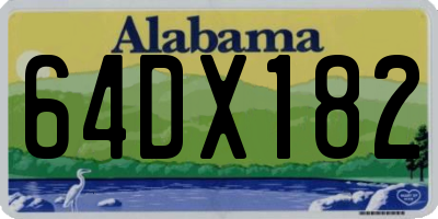 AL license plate 64DX182