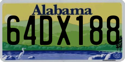 AL license plate 64DX188