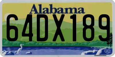 AL license plate 64DX189