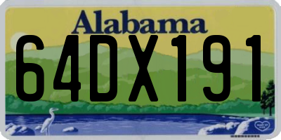 AL license plate 64DX191