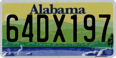 AL license plate 64DX197