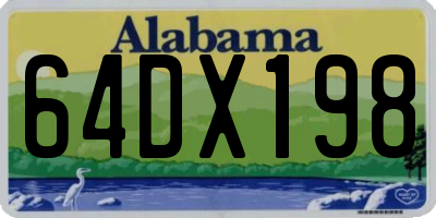 AL license plate 64DX198