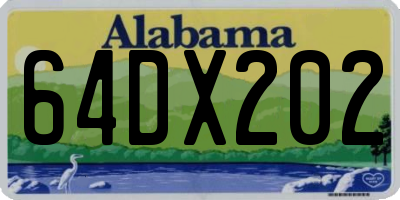 AL license plate 64DX202