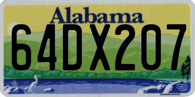 AL license plate 64DX207