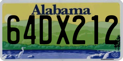 AL license plate 64DX212
