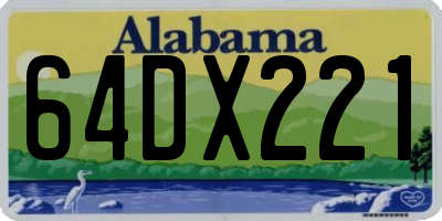 AL license plate 64DX221