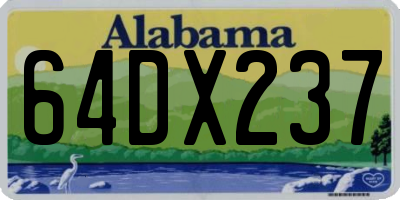 AL license plate 64DX237