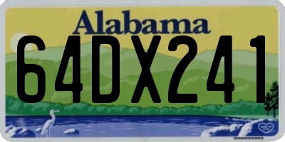 AL license plate 64DX241