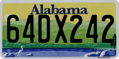 AL license plate 64DX242