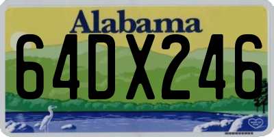 AL license plate 64DX246