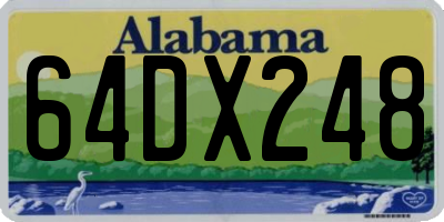 AL license plate 64DX248