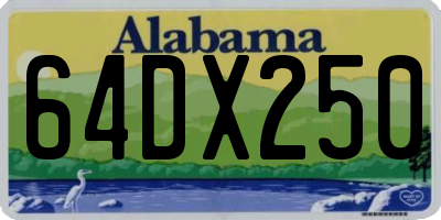 AL license plate 64DX250