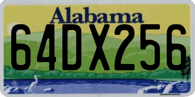 AL license plate 64DX256