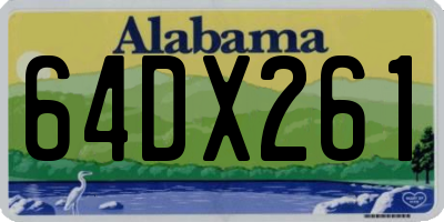 AL license plate 64DX261