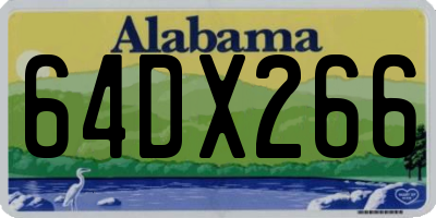 AL license plate 64DX266