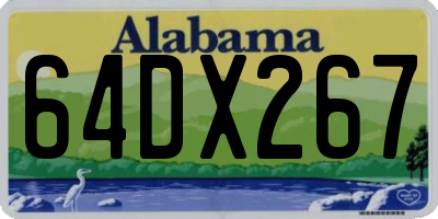 AL license plate 64DX267