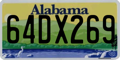 AL license plate 64DX269