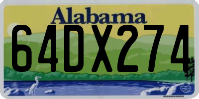 AL license plate 64DX274