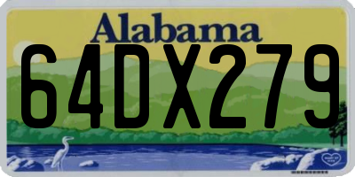AL license plate 64DX279