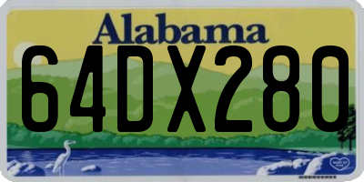 AL license plate 64DX280