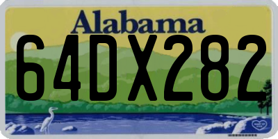 AL license plate 64DX282