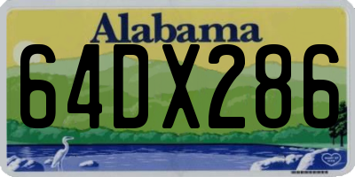 AL license plate 64DX286