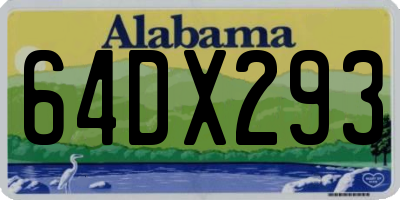 AL license plate 64DX293
