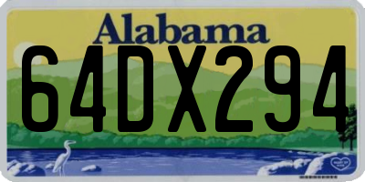 AL license plate 64DX294